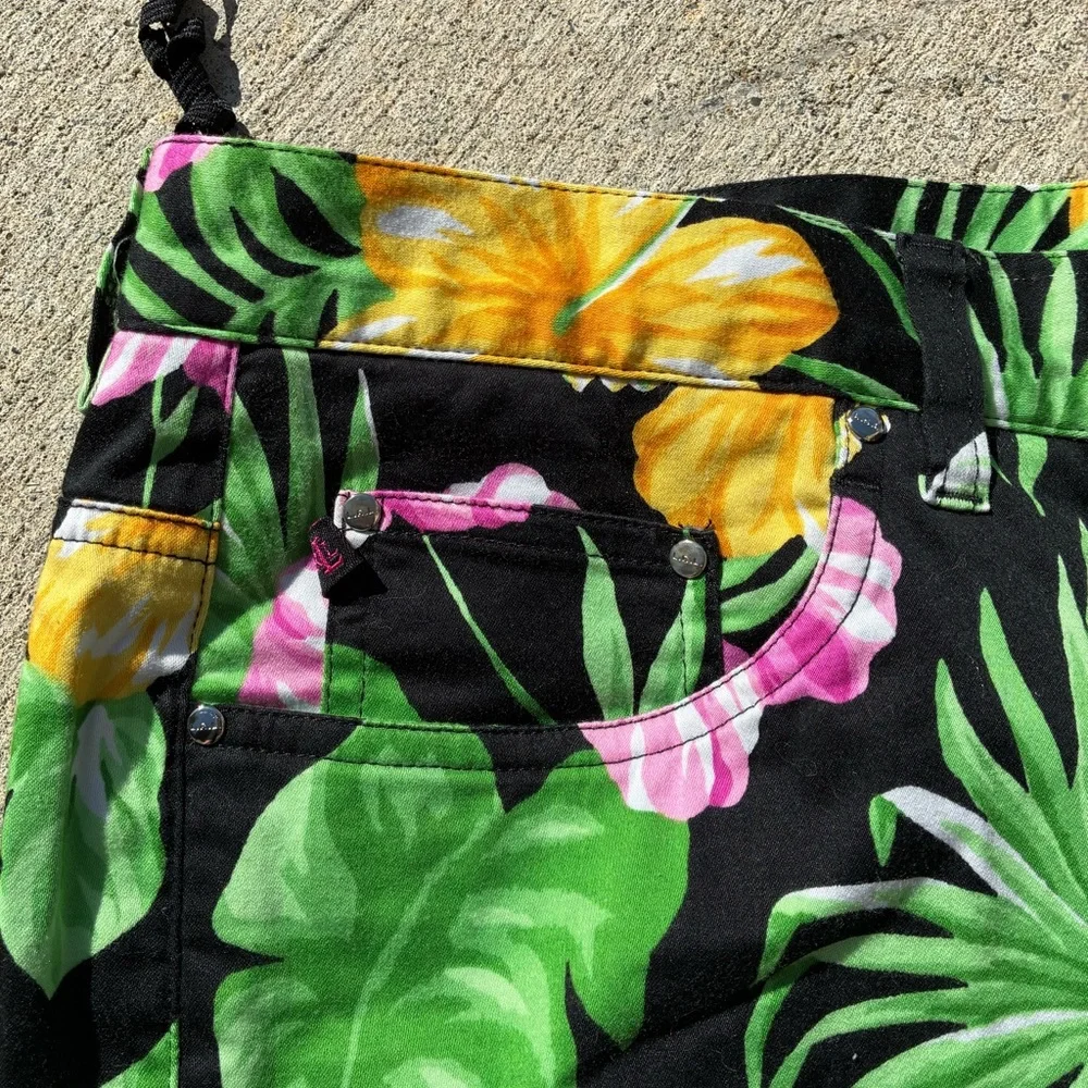 Lauren Ralph Lauren Tropical Print Plus Size Pants Size 16W - Picture 4 of 10